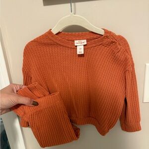 Cat & Jack Orange Crew Neck Sweater